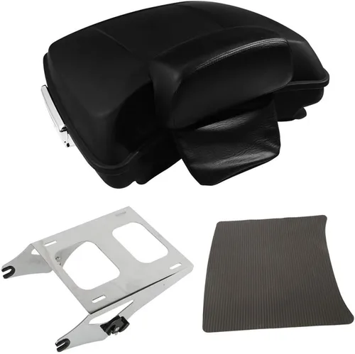Miniatura 26 de TCT-MOTORPARTS Respaldo Negro Razor de 5.5" para Montaje en Maletero Compatible con Harley Trunk Road Street Glide King Glide 2014-2025 Tronco