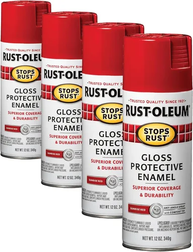 Miniatura 13 de Rust-Oleum 7770830 Stops Rust Pintura en Aerosol, 12 oz, Almendra Brillante (Paquete de 2)