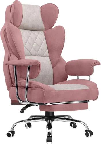 Miniatura 14 de COMHOMA Silla de Oficina Grande y Alta, Silla Gaming de Cuero con Respaldo Alto y Reposapiés, Silla de Oficina Ejecutiva Ergonómica con Soporte