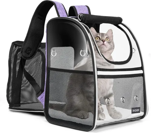 Miniatura 9 de BAGLHER Mochila transportadora para gatos, transportadora de malla para perros medianos y pequeños, gatos, cachorros, gatitos, conejitos de hasta 18