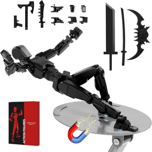 Miniatura 12 de Juego de figuras de acción, modelo 13 figura de acción móvil multiarticulada, caja de regalo, ideal para seres queridos y amigos. Rojo