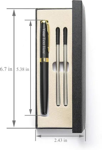 Miniatura 5 de Bolígrafos personalizados, bolígrafo personalizado con estuche, regalo grabado para hombres, mujeres, profesores, color dorado