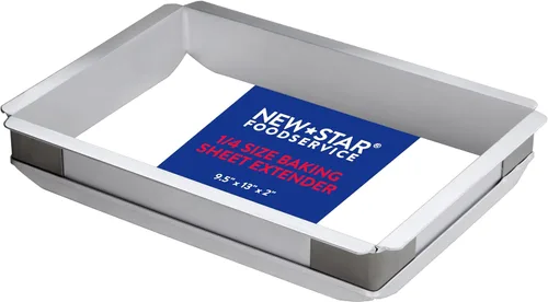New Star Foodservice Extensor de bandeja para bollo de aluminio, 9 x 13 pulgadas (tamaño de un cuarto)