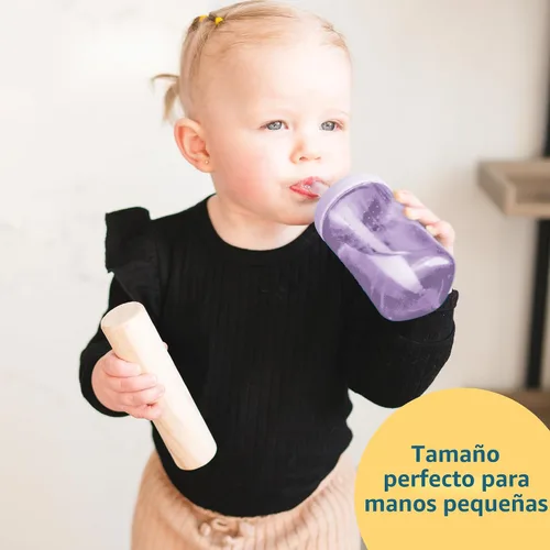 Miniatura 4 de The First Years Squeeze & Sip Vasos con Pajita para Niños Pequeños - Vaso de Transición Sippy Cup Exprimible con Pajita de Silicona - Suministros