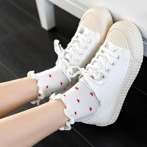 Miniatura 2 de Mcool Mary Calcetines para mujer, con volantes, casuales, transpirables, de algodón, de punto de lechuga, paquete de 6, Multi