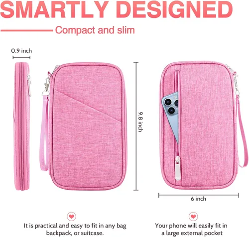 Miniatura 2 de Passport Holder Family, Women Rfid Blocking Passport Wallet, Travel Document Organizer Premium Wallets Passport Holders Bag