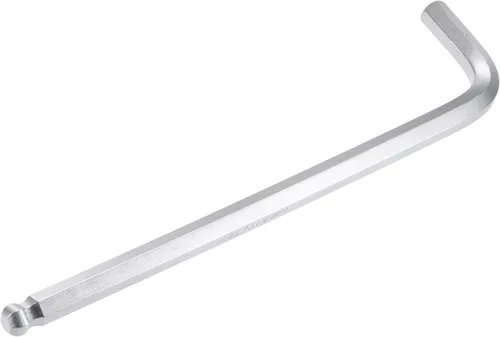 Miniatura 4 de uxcell Llave de llave hexagonal de extremo de bola de 0.394 in, herramienta de reparación CR-V de brazo largo en forma de L Tono plateado
