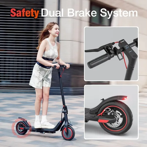 Miniatura 5 de iScooter Electric Scooter Adults & Big Kids, Cruise Control, Dual Braking System, Smart App, Foldable Electric Scooter for Commuting & Campus Use