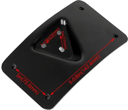Miniatura 7 de ECOTRIC Soporte de placa de matrícula curvada con marco de reemplazo de montaje de placa Harley para 3148