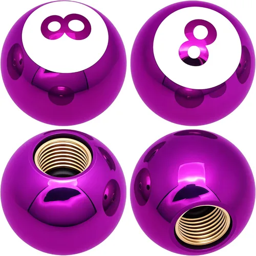 Miniatura 51 de 4 piezas tapas de vástago de válvula de neumático estilo bola 8, cubiertas universales de vástago de válvula de neumático con núcleo de cobre a