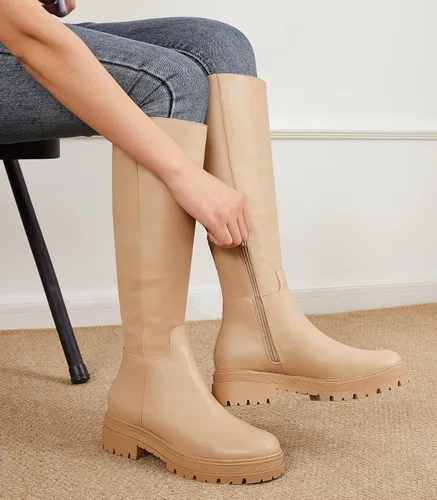 Miniatura 2 de Botas de plataforma hasta la rodilla para mujer, tacón grueso, cremallera lateral, botas de otoño e invierno