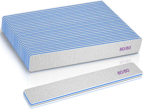Miniatura 10 de Lima de uñas - Limas de uñas para uñas acrílicas de 100/180 granos, 12 piezas de tablas de esmeril de doble cara para uñas acrílicas y naturales