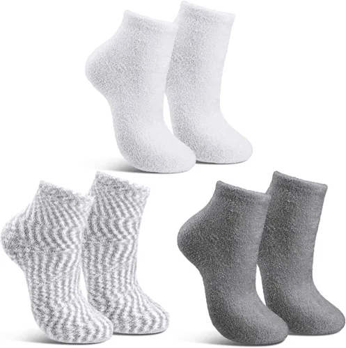 Miniatura 9 de Tarpop 3 pares de calcetines de aloe para mujer, calcetines de spa hidratantes para el día de San Valentín, para pies secos y agrietados, gel