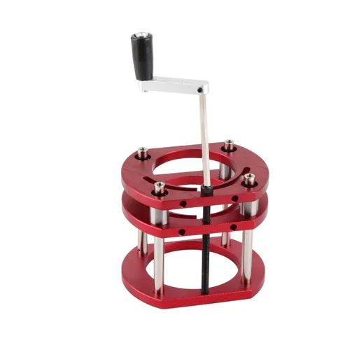 Miniatura 6 de ViaGasaFamido Router Lift 4 Jaw Lifting Jack Plataforma de sujeción Sistema de elevación de mesa de enrutador (rojo)
