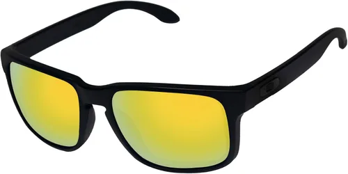 Miniatura 3 de LenzReborn Lente polarizada de repuesto para gafas de sol Oakley Holbrook XL OO9417 - Negro oscuro+azul hielo+rojo fuego+amarillo dorado