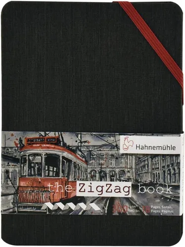 Hahnemuhle - Libro de acuarela en zigzag de acordeón (A6, 10.58 oz/m², 18 páginas)