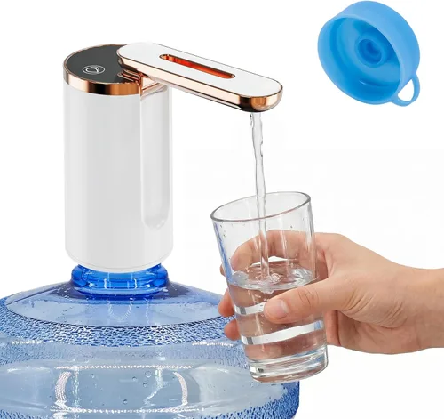 Miniatura 10 de Bomba de agua para botellas de agua, bomba de agua eléctrica portátil de carga USB para botellas de agua universal de 5 galones Blanco
