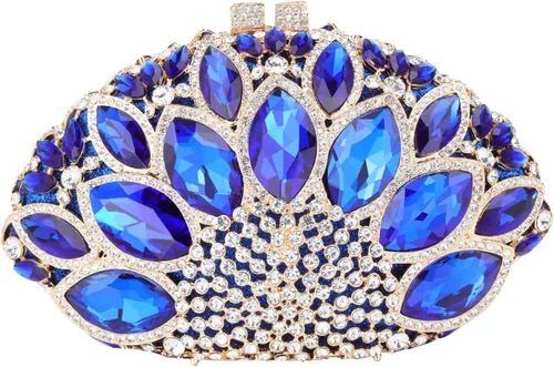 Evevictor Bolso de mano, bolso de noche, bolsa de dinero pequeña con diamantes de imitación para cóctel, graduación, boda, fecha