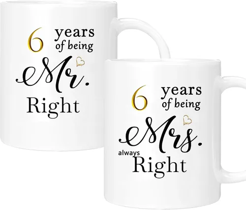 Miniatura 29 de Juego de 2 tazas de café para el 37 aniversario, regalos de boda para parejas, padres, abuelos, hombres, mujeres, marido, esposa, él, ella, caja