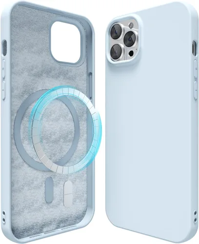 Miniatura 56 de oakxco Funda de silicona para iPhone 12 Pro Max, magnética, compatible con carga inalámbrica Magsafe, cubierta protectora de goma suave y delgada