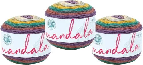 Miniatura 54 de Lion Brand Yarn Mandala - Hilo multicolor para ganchillo,tejido y manualidades, color Liger, 1770 pies, paquete de 1 unidad