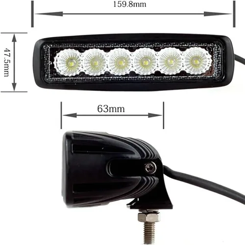 Miniatura 5 de Yibid Faro de trabajo LED de 18W para motocicleta, luz delantera antiniebla para Honda Yamaha Suzuki Bobber Cafe Racer Cruiser ATV, embarcaciones
