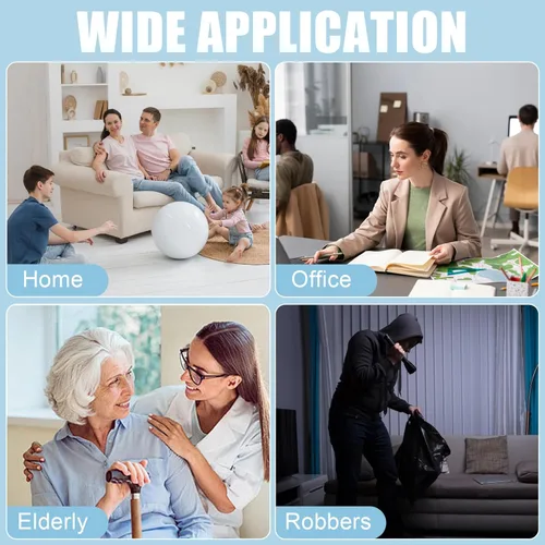 Miniatura 4 de Cámara WiFi para interiores con montaje en techo visible 1080P HD - para monitoreo de mascotas y ancianos, diseño redondo, sin detección de humo