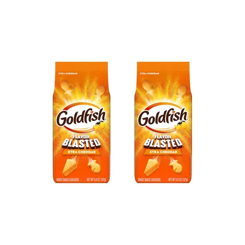 Miniatura 14 de Goldfish Mega Bites Galletas de Queso Cheddar Fuerte, Bolsa de 5.9 Oz