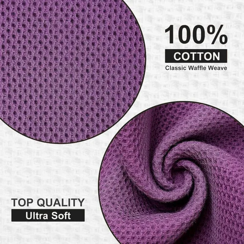 Miniatura 610 de Kitinjoy - Paños de cocina de 100 % algodón, tela de tejido gofrado, paño de limpieza ultrasuave, absorbente y de secado rápido. Beige