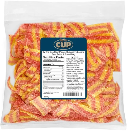Miniatura 13 de By The Cup Berry Blue Sour Belts, bolsa a granel de 1 lb