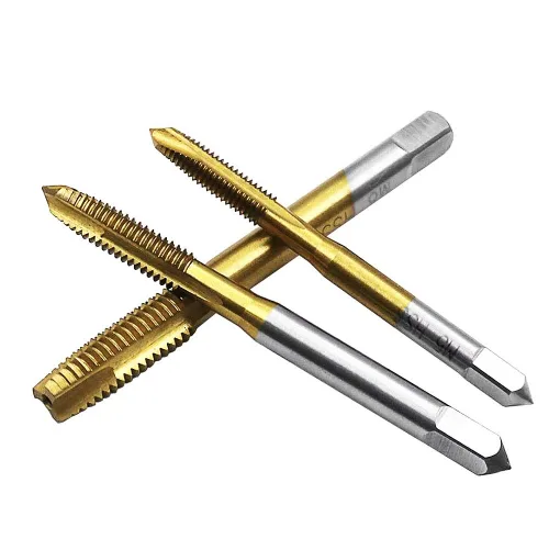 Miniatura 7 de 7 piezas HSS6542 punta espiral de titanio recubierto de titanio máquina de rosca métrica juego de taladro y grifo herramienta de roscas M2 M2.5 M3