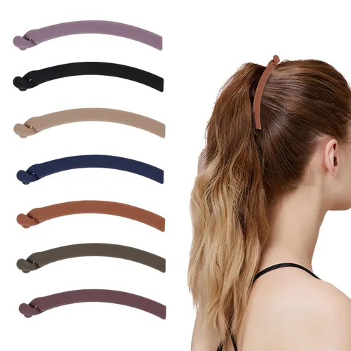 Pinzas para el pelo de plátano mate grandes de 4.3 pulgadas para mujer, soporte antideslizante para colas de caballo de pelo grueso y fino, bonitos