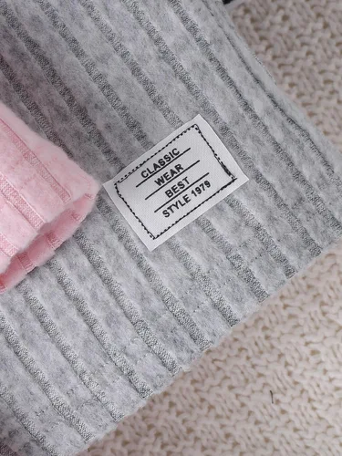 Miniatura 8 de Vestidos para niñas, Juego de 3 vestidos para niñas pequeñas de manga larga de color sólido, elegantes y casuales, con diseño acanalado, talla 2-8