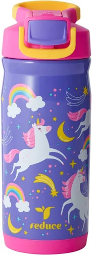 Miniatura 8 de Reduce Hydrate Pro Kids - Botella de agua aislada de acero inoxidable de 14 onzas con pajilla, vaso a prueba de derrames para niños, retención