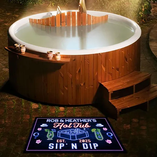 Miniatura 7 de V VIBEPY Felpudo personalizado para bañera de hidromasaje, decoración de bañera de hidromasaje, decoración de baño, 16 x 24 pulgadas, 30 x 18 17
