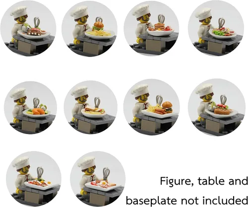 Miniatura 7 de Set de desayuno surtido de 10 variados – Alimentos en miniatura, comida pequeña para decoración de casa de muñecas, casa de muñecas, diorama