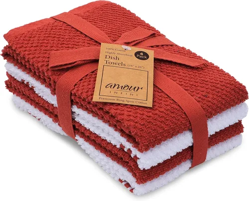 Miniatura 11 de Amour Infini paños de cocina y repasadores, 100 % algodón, muy absorbentes, se pueden lavar a máquina