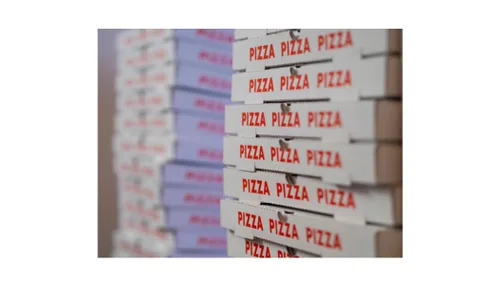 Miniatura 3 de bark and lindy Soporte para guardar pizza - Trípode de plástico blanco para soporte de caja de pizza (25)