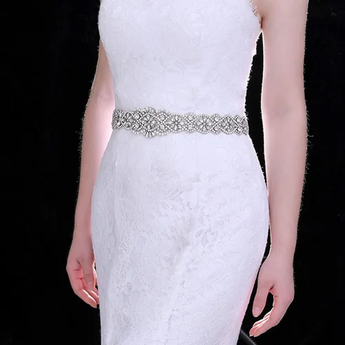 Miniatura 73 de azaleas Cinturón de boda fino de cristal para mujer, cinturón de novia para boda, dama de honor, accesorios de vestido de niña de las flores, 16