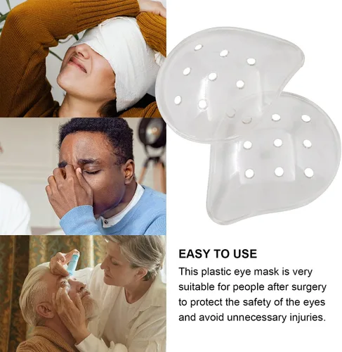 Miniatura 6 de 4 parches de plástico para ojos de 9 agujeros, transpirables y cómodos, protección ocular, adecuados para niños, adultos, cubierta de cirugía