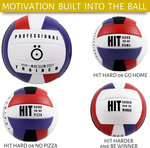 Miniatura 7 de OVANTO Equipo de entrenamiento de voleibol – Equipo de voleibol en solitario en 4 estilos para servir, pinchar, establecer y pasar como un