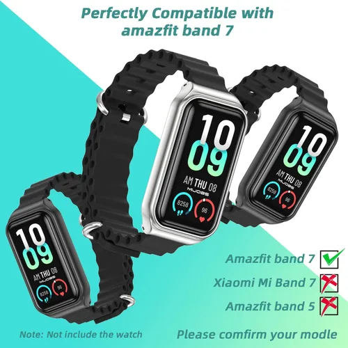 Miniatura 3 de Correa de repuesto de silicona para reloj, accesorios de pulsera inteligente para Amazfit 7 Fit Band