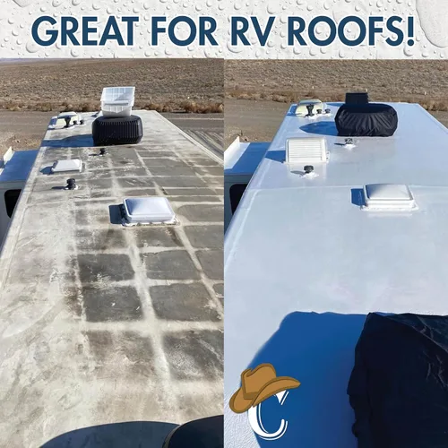 Miniatura 3 de Countryman Coatings - Revestimiento para techo 100% silicona - Restaura tu techo en un día - Sella fugas, grietas, costuras, penetraciones - Se Negro