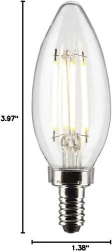 Miniatura 9 de Satco 6Pk 4w B11 LED 3500K Candelabro Base regulable - 40W equiv