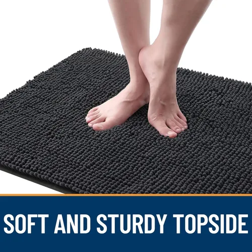 Miniatura 4 de Olanly Tapete para puerta de perro y patas fangosas, absorbe la humedad y la suciedad, antideslizante, lavable, de felpilla de secado rápido