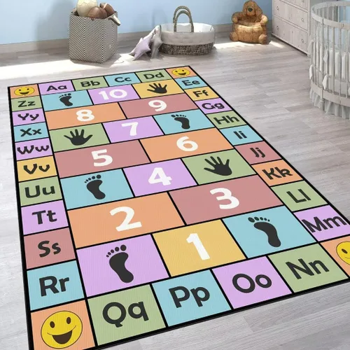 Miniatura 11 de Hopscotch - Alfombras de juego para niños, alfombra educativa del alfabeto ABC, sala de juegos, dormitorio, sala de estar, decoración de aprendizaje
