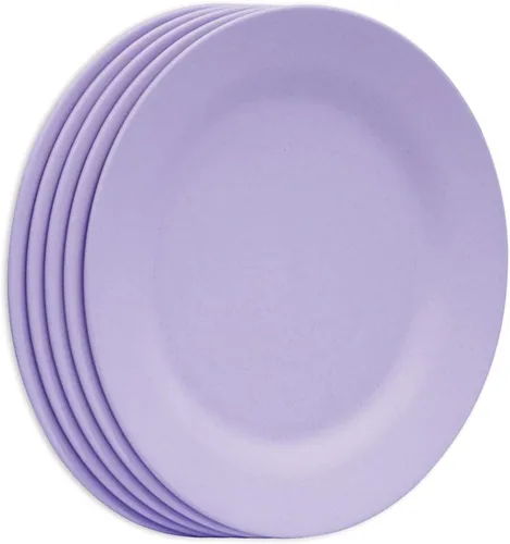 Miniatura 9 de Juego de platos llanos de 11 pulgadas, platos de pasta extra grandes, platos irrompibles, vajilla ligera de paja de trigo para ensalada, vajilla
