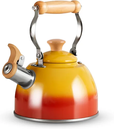 Miniatura 16 de ROCKURWOK - Hervidor de Té, Tetera con Mango Ergonómico de Toque Frío, Tetera de Acero Inoxidable de Grado Alimentario, Hervidor de Té para Estufa