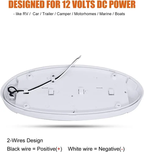Miniatura 4 de Facon Luz interior LED brillante de 12 V con interruptor, longitud: 9-1/4 pulgadas, DDS01-608, lámpara de techo ovalada para montaje en superficie