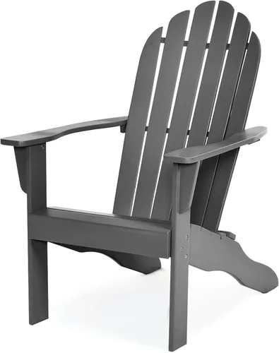 Tangkula Silla Adirondack, tumbona Adirondack de madera de acacia, sillones para exteriores con asientos de listones, resistente a la intemperie